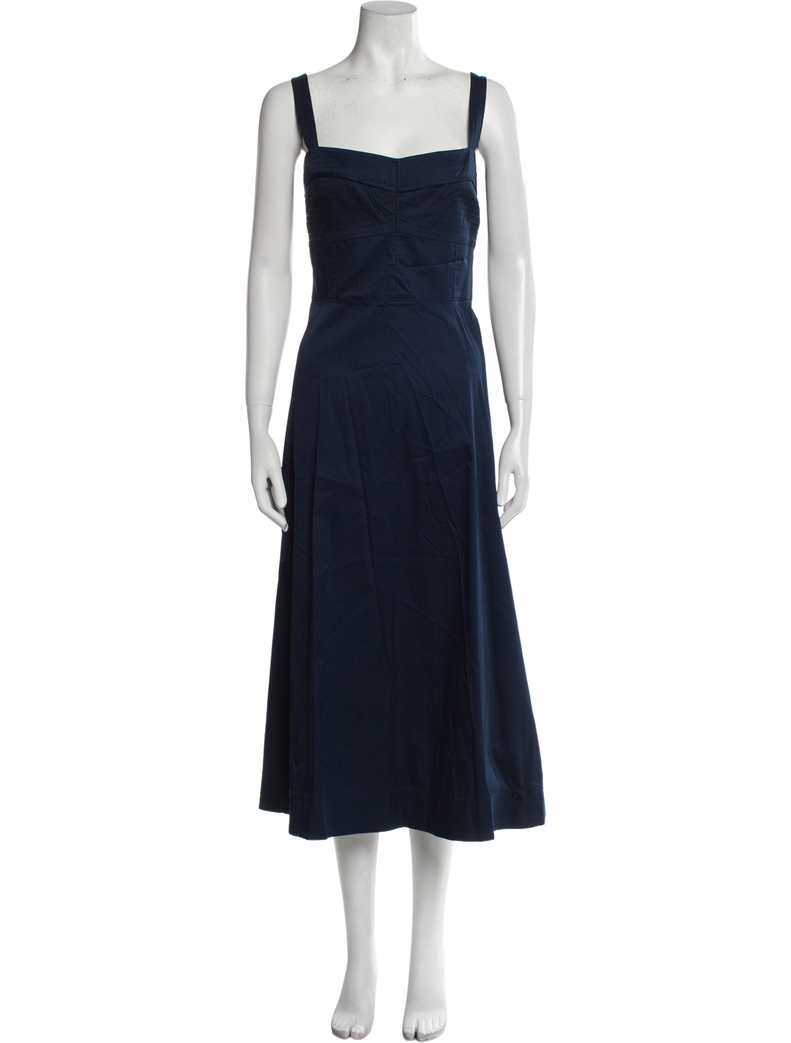 Stella McCartney V-Neck Long Dress - Blue Dresses, Clothing