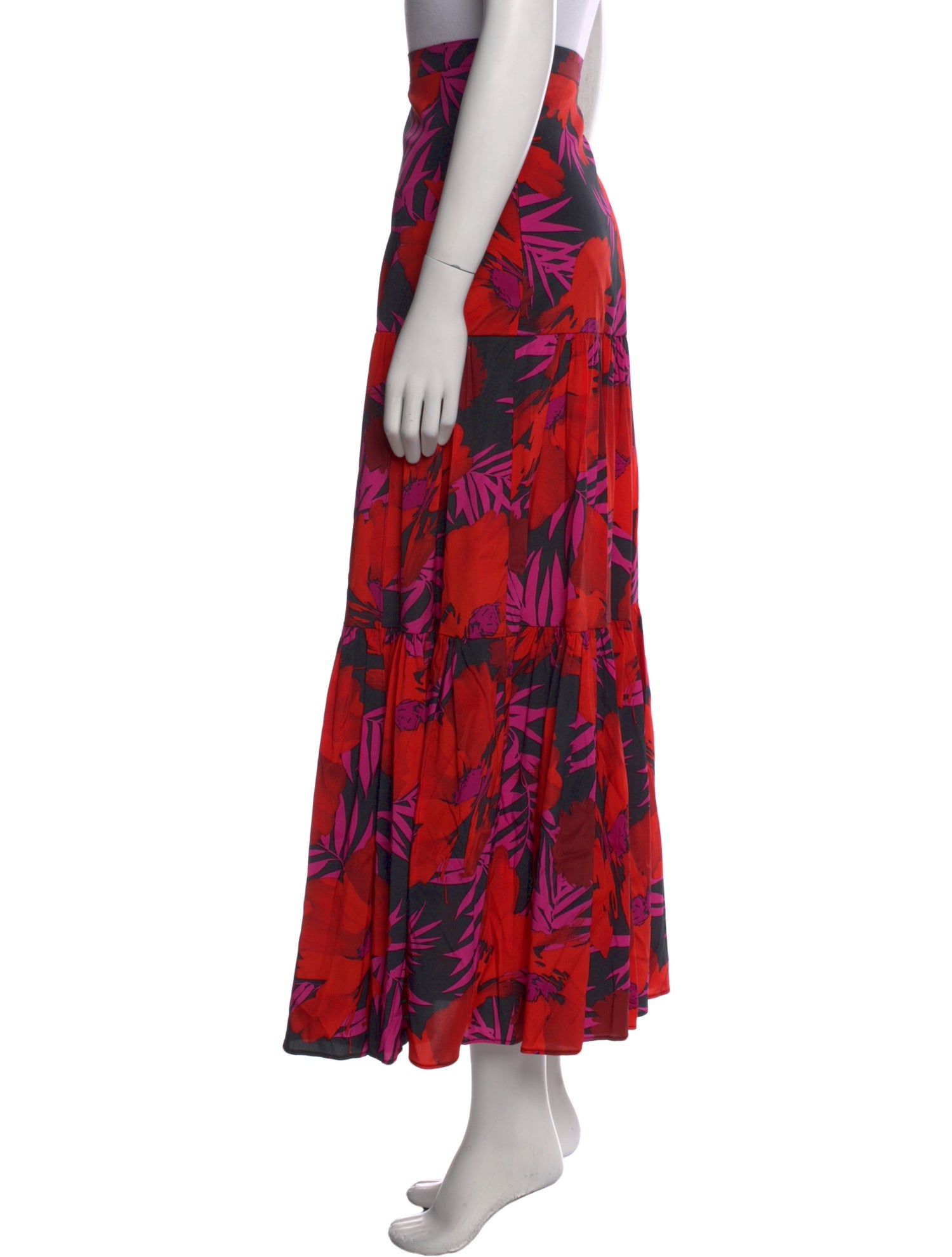 Veronica Beard Silk Midi Length Skirt