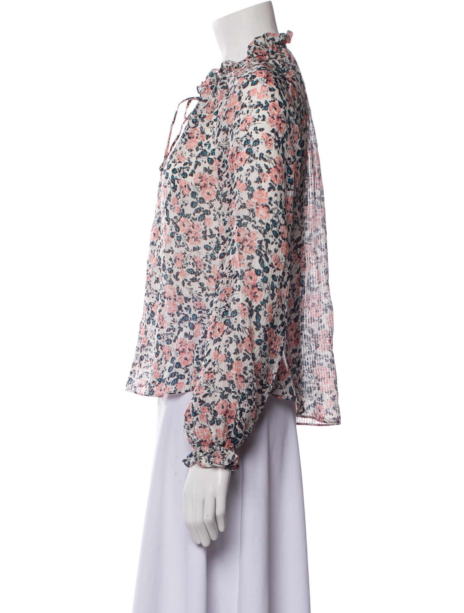 Veronica Beard Silk Floral Print Blouse