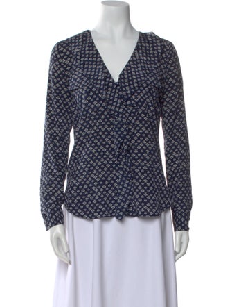 Veronica Beard Silk Printed Blouse