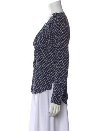 Veronica Beard Silk Printed Blouse