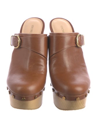 Veronica Beard Leather Studded Accents Mules