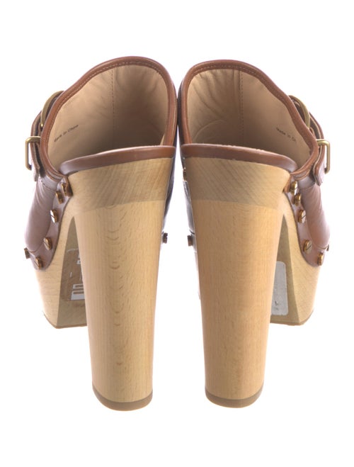 Veronica Beard Leather Studded Accents Mules