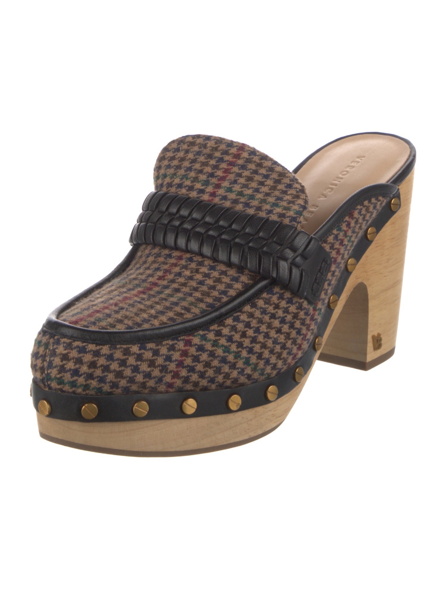 Veronica Beard Tweed Printed Mules