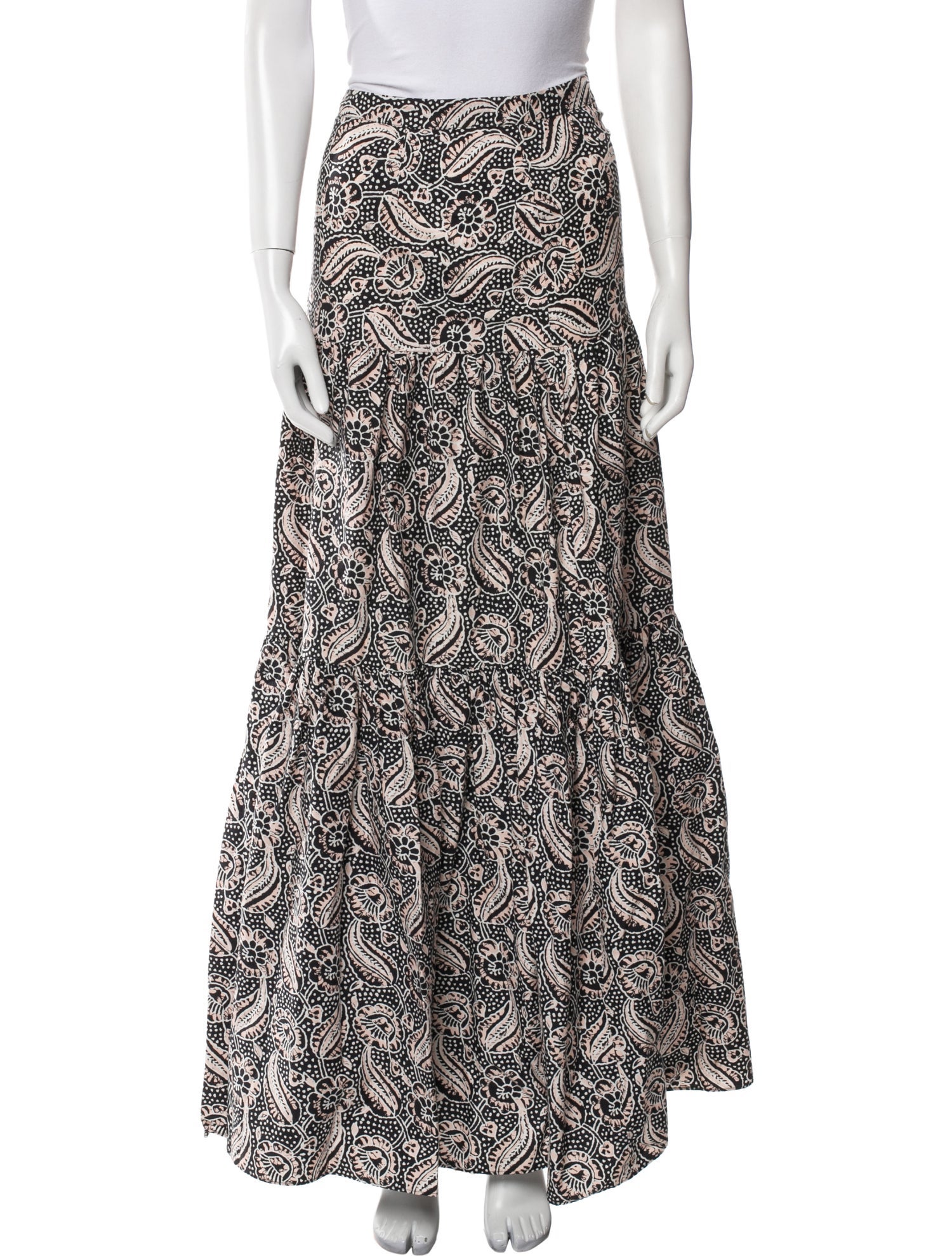 Veronica Beard Printed Long Skirt