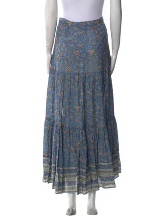 Veronica Beard Floral Print Midi Length Skirt