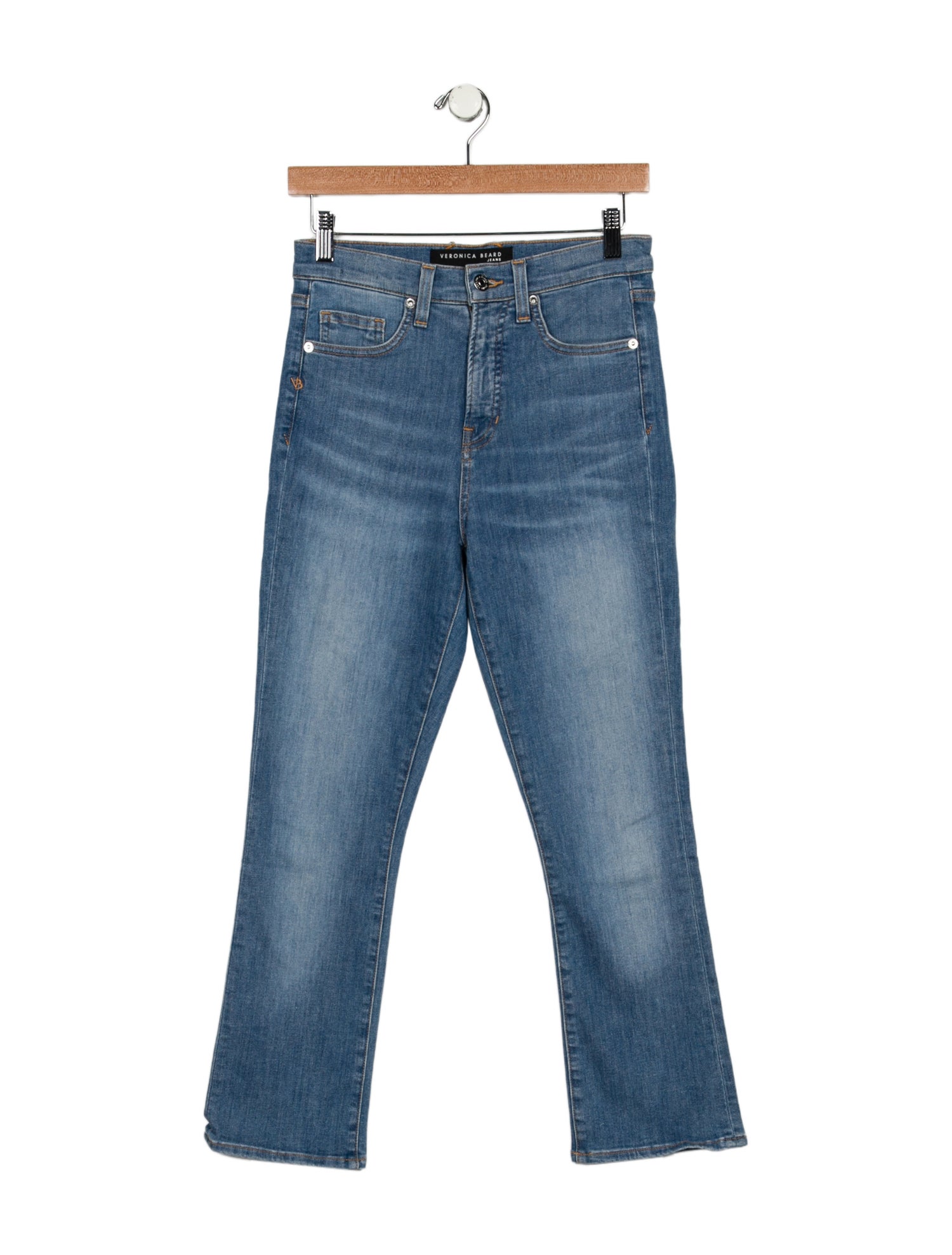 Veronica Beard High-Rise Straight Leg Jeans