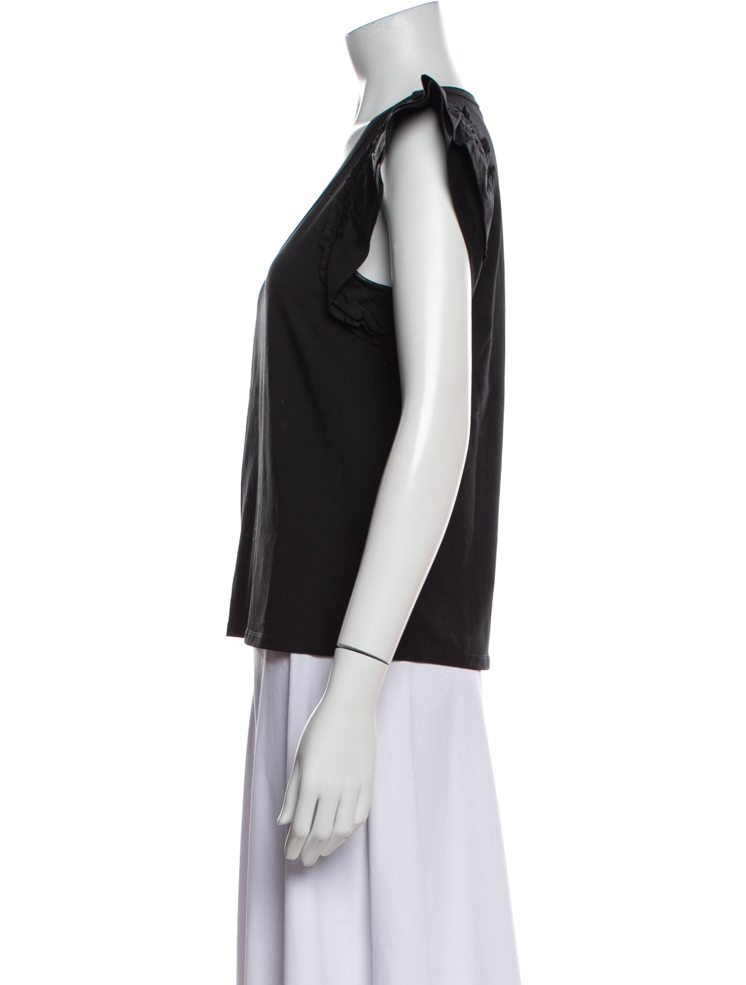 Veronica Beard Scoop Neck Short Sleeve T-Shirt