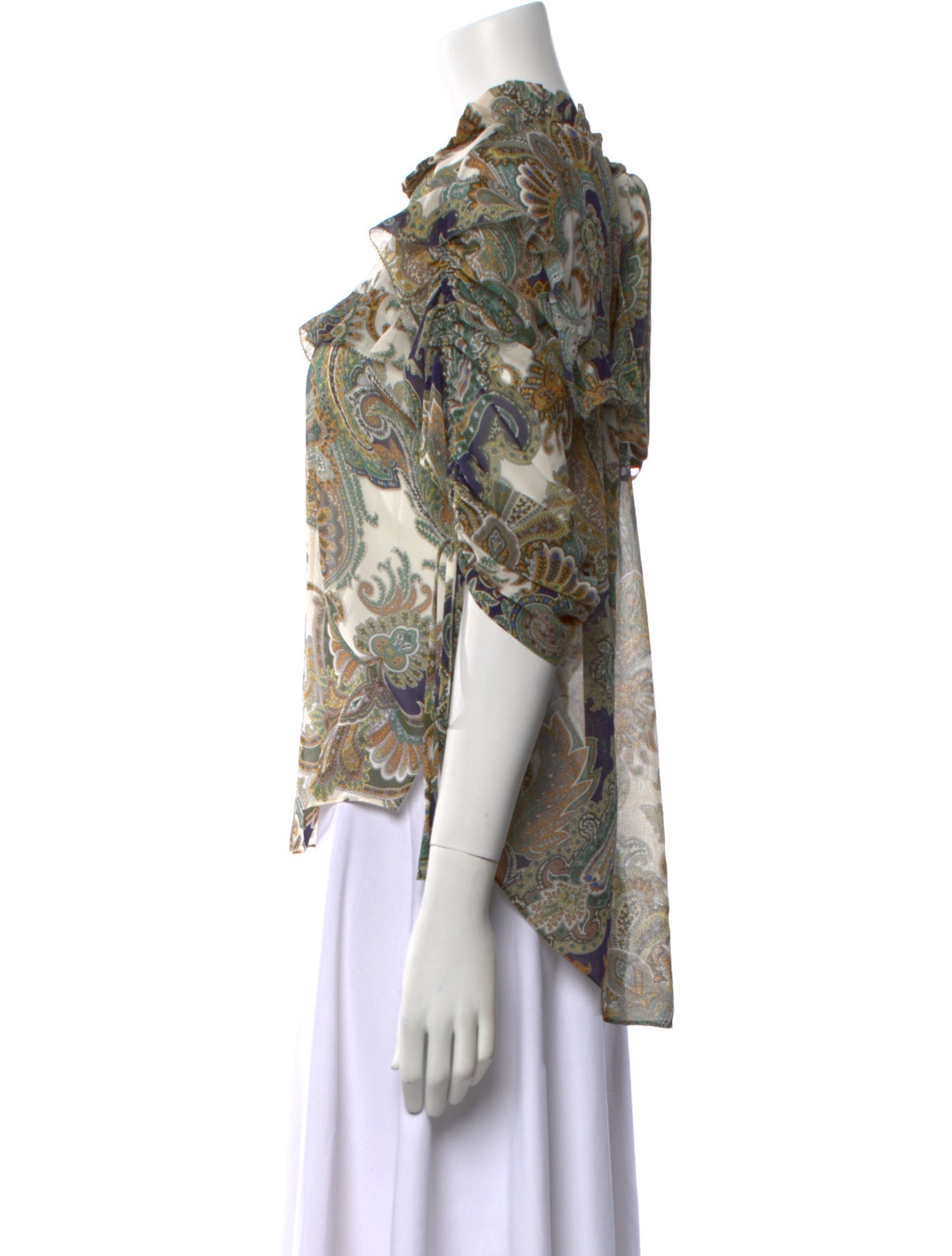 Veronica Beard Silk Paisley Print Blouse