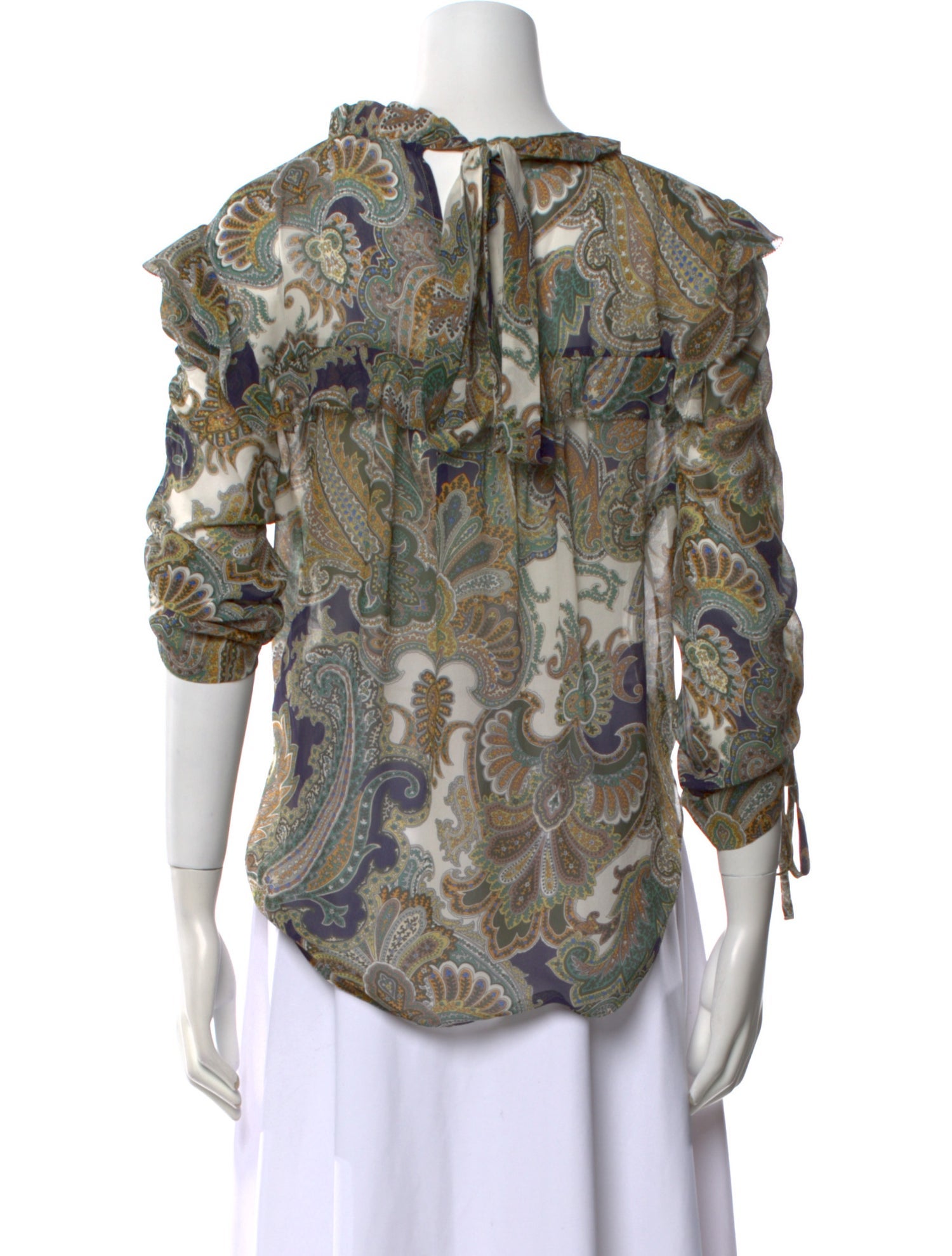 Veronica Beard Silk Paisley Print Blouse