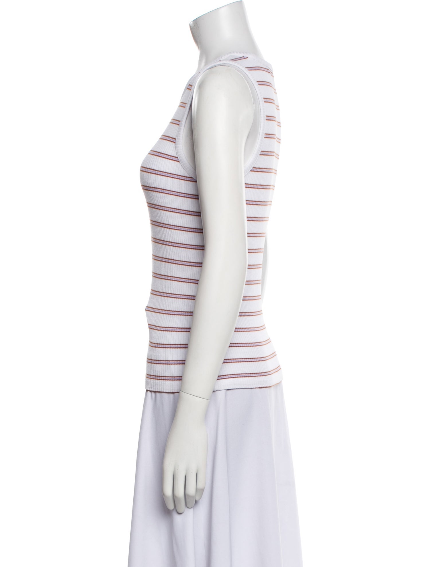 Veronica Beard Striped Crew Neck Top