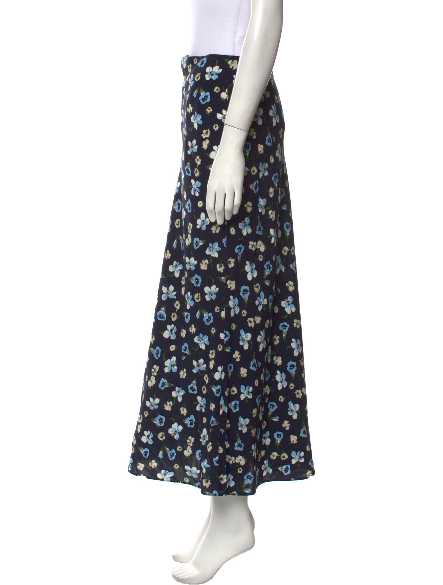 Veronica Beard Floral Print Long Skirt