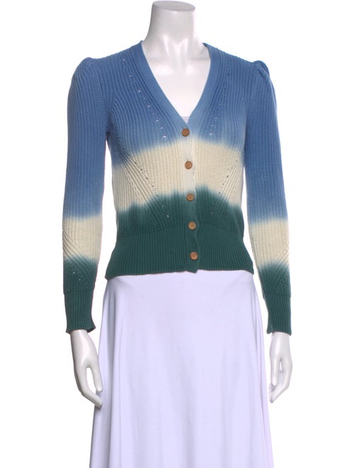 Veronica Beard Striped V-Neck Sweater