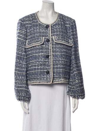 Veronica Beard Tweed Pattern Evening Jacket