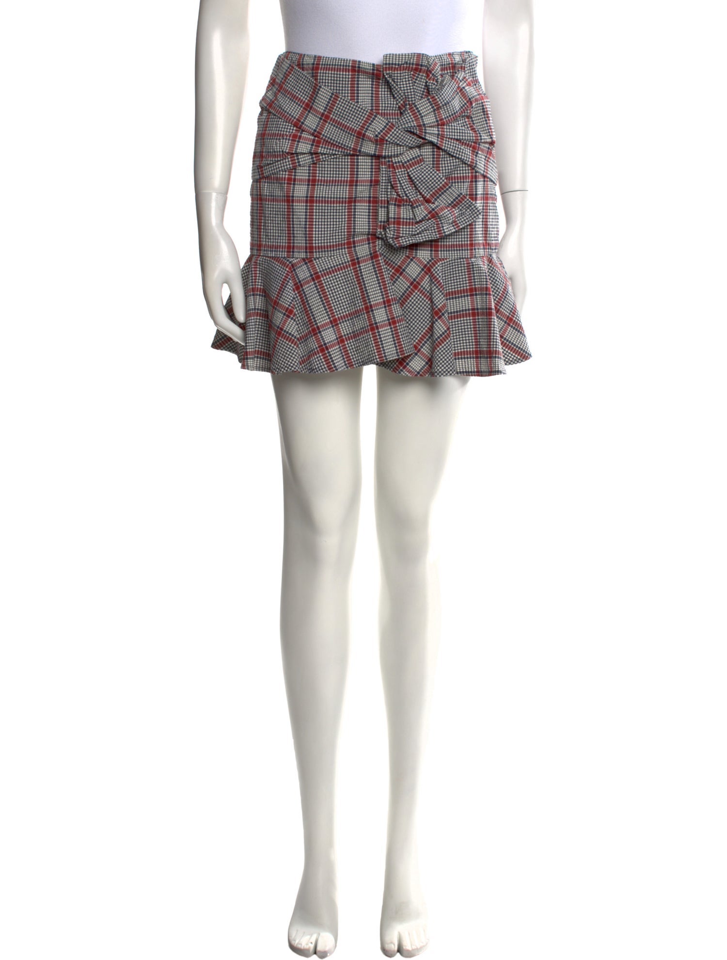 Veronica Beard Plaid Print Mini Skirt