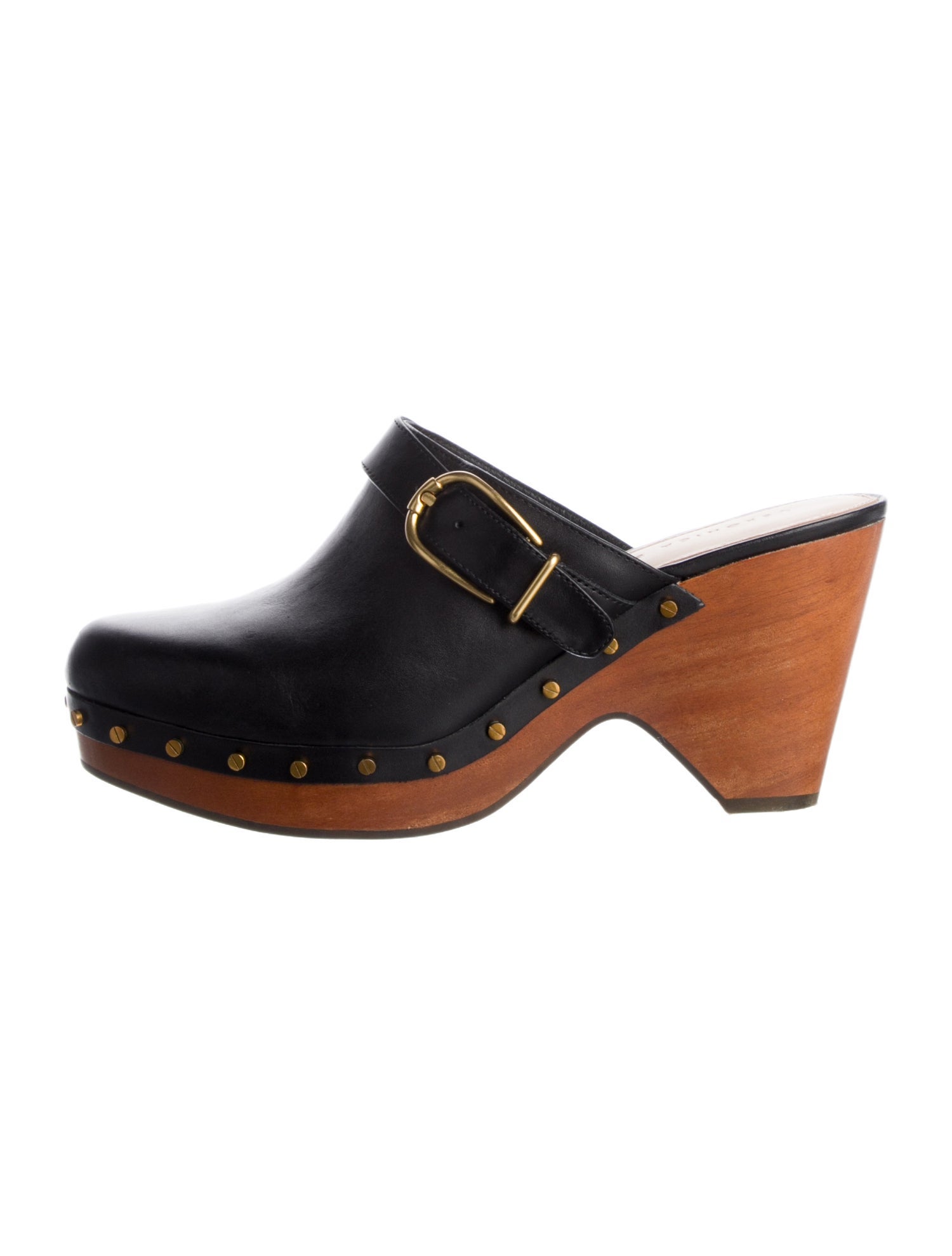 Veronica Beard Leather Studded Accents Mules