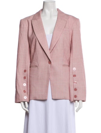 Veronica Beard Plaid Print Blazer