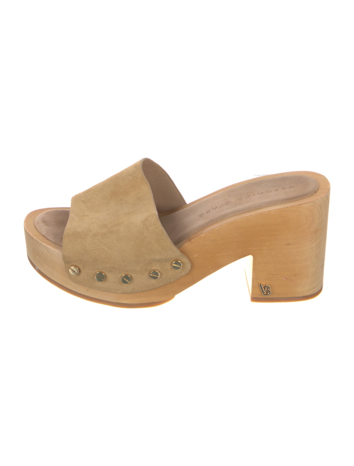 Veronica Beard Suede Studded Accents Slides