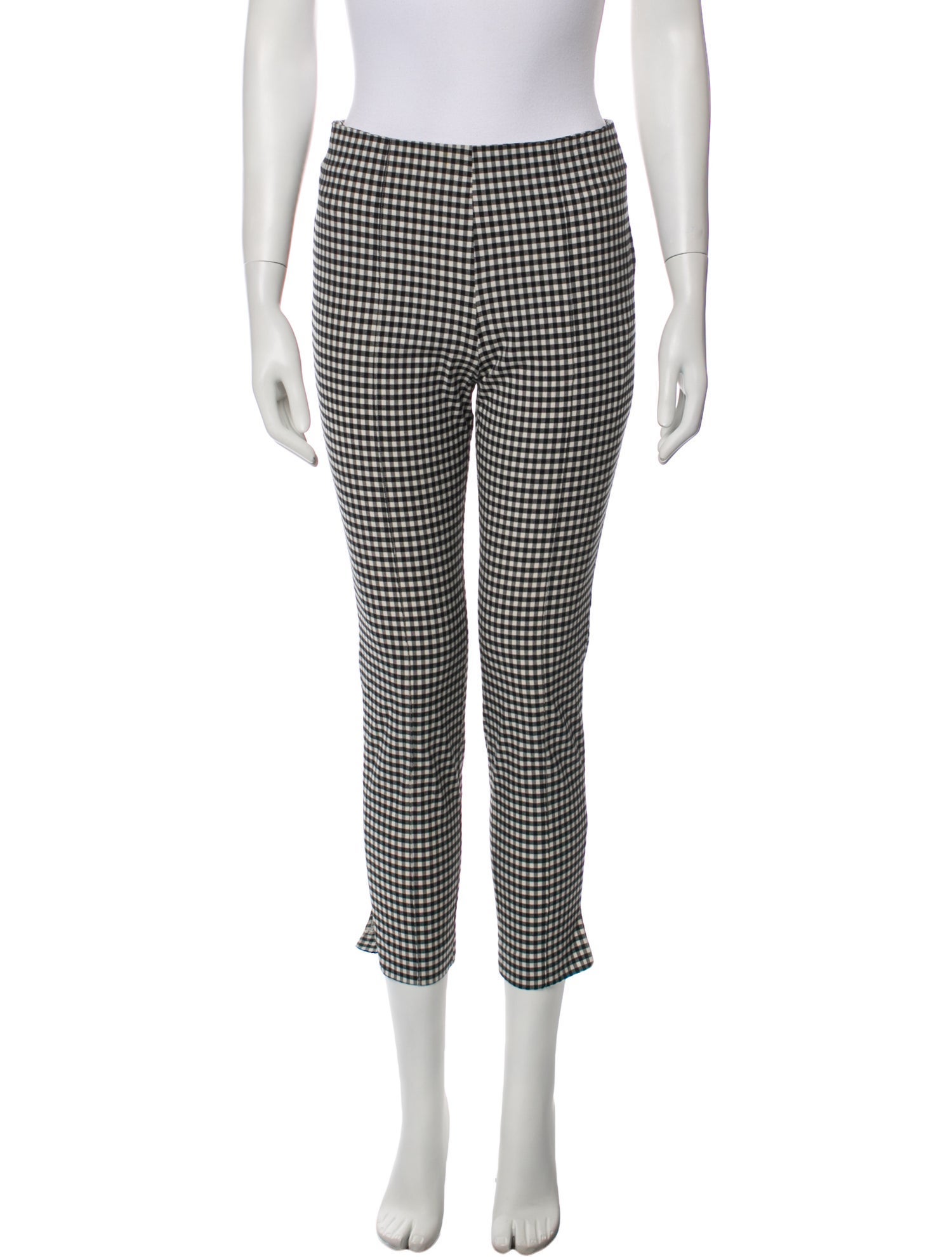 Veronica Beard Plaid Print Skinny Leg Pants
