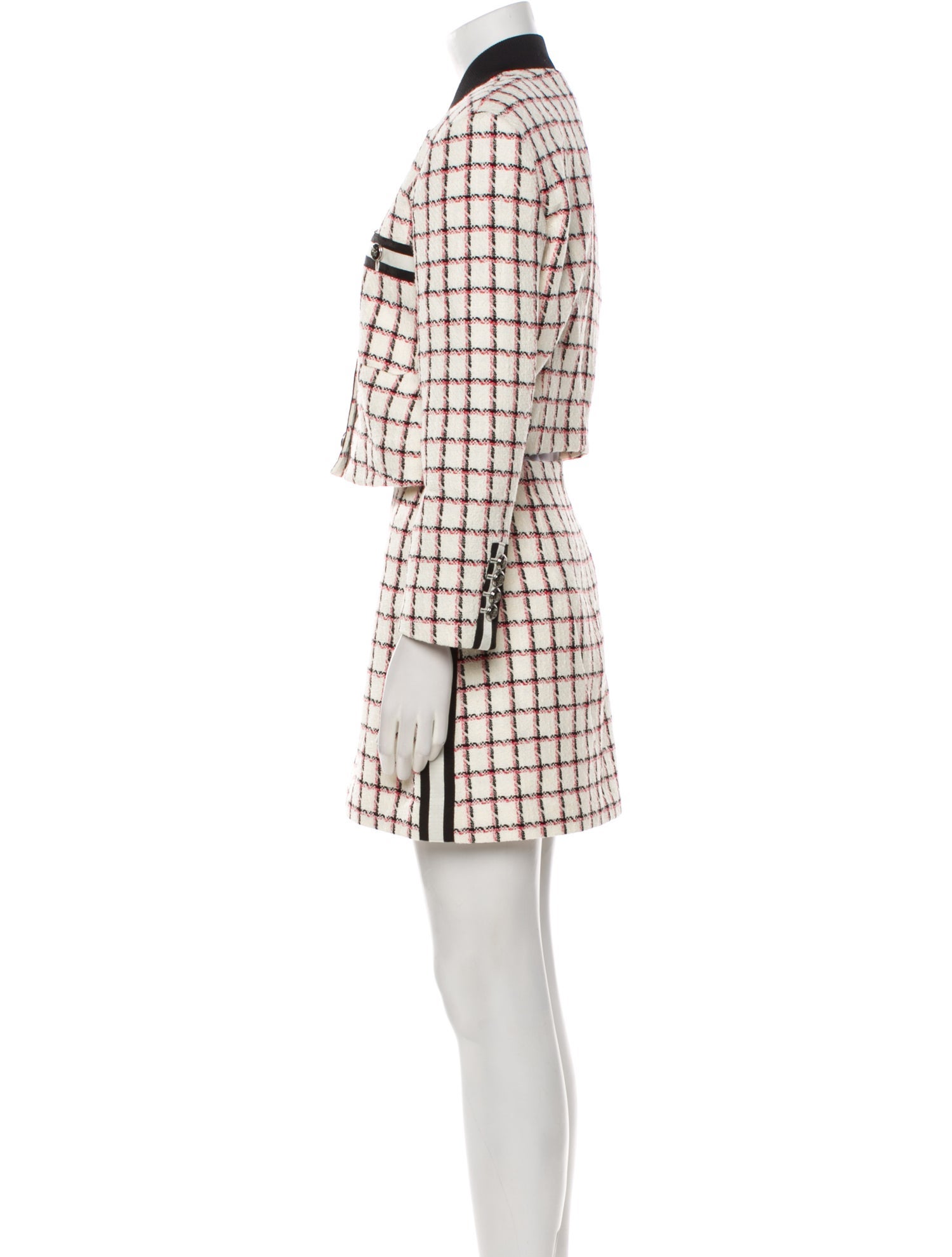 Veronica Beard Plaid Print Skirt Set