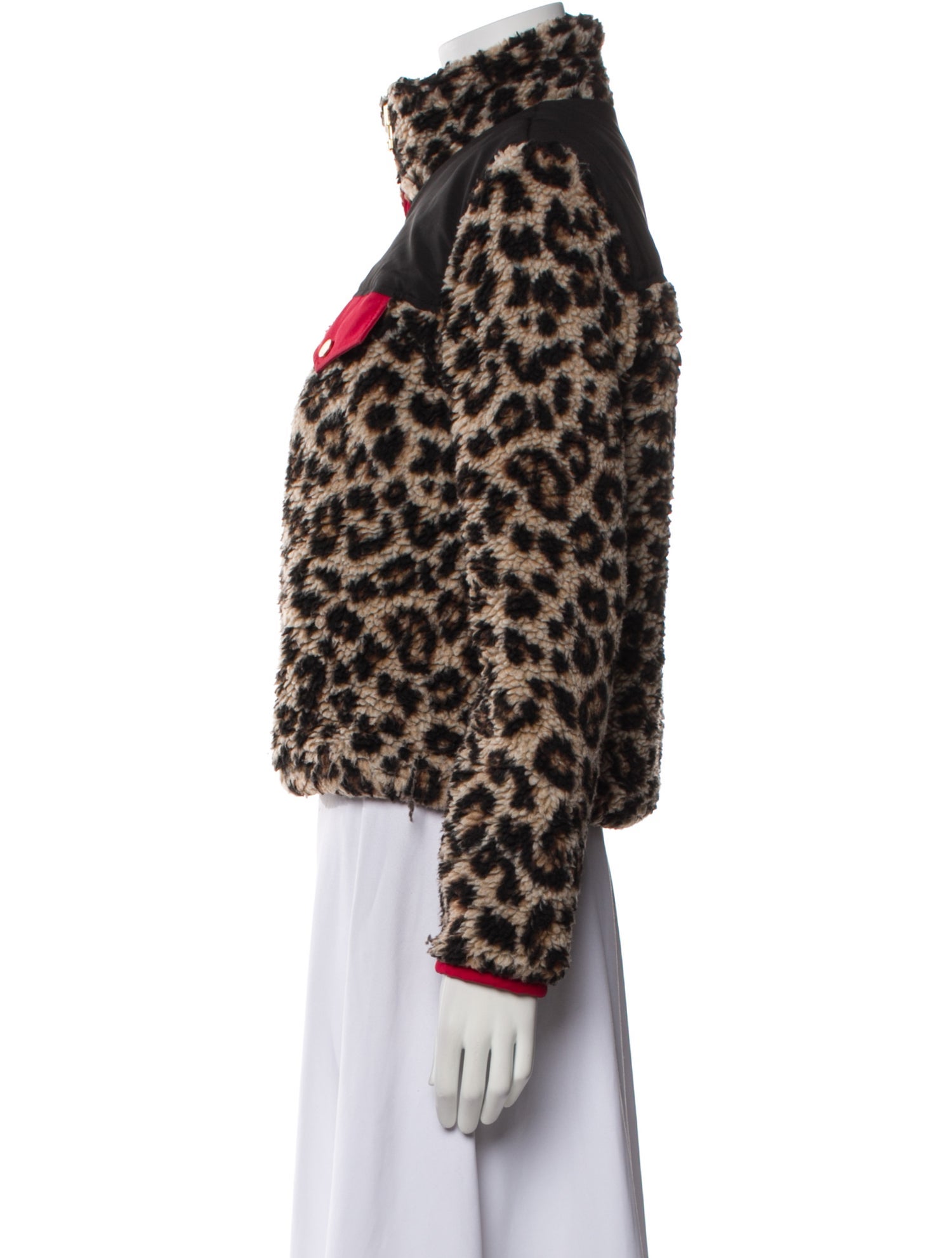 Veronica Beard Animal Print Faux Fur Jacket