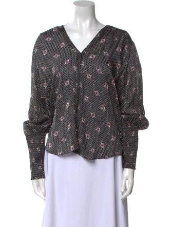 Veronica Beard Silk Printed Blouse