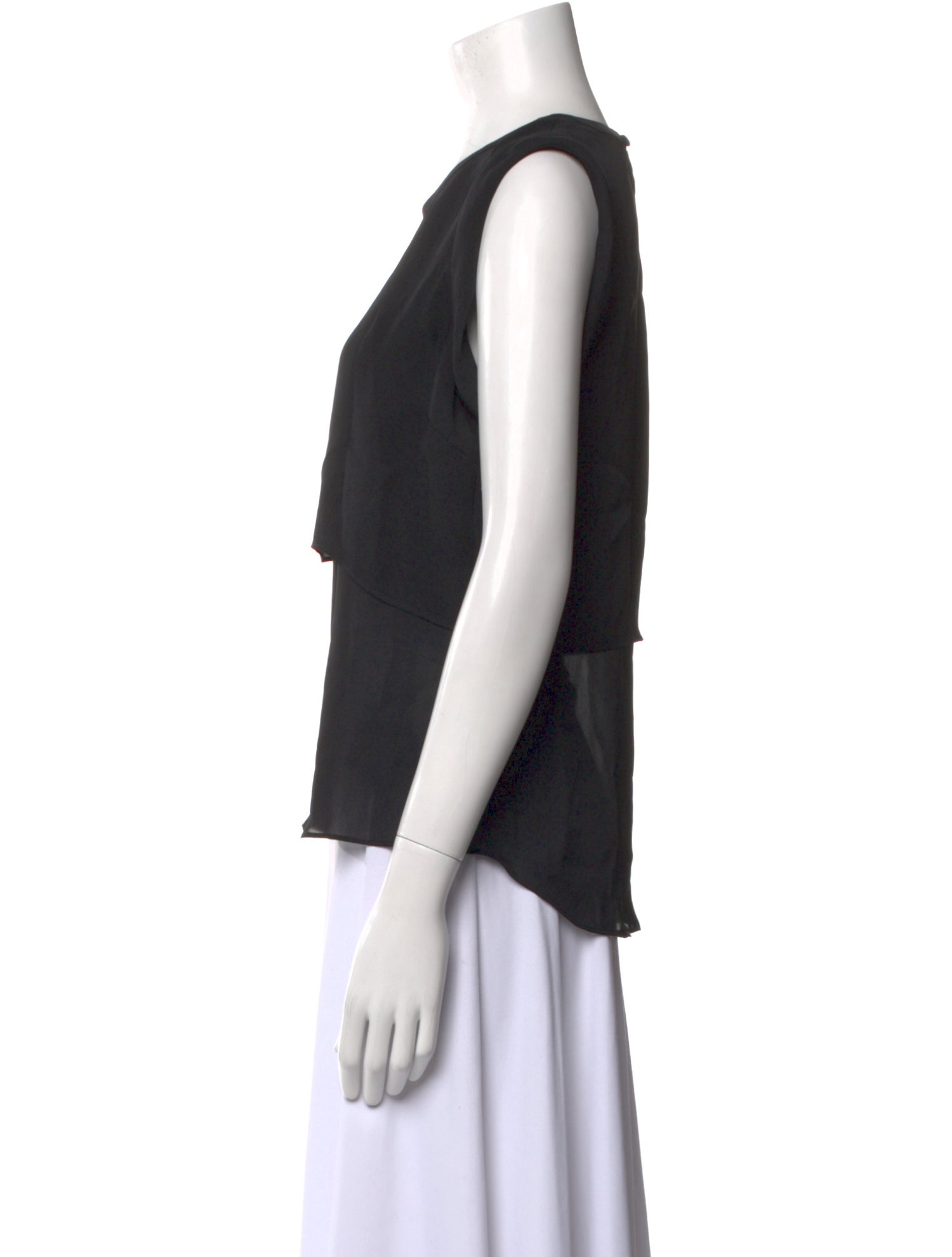 Veronica Beard Silk Crew Neck Top