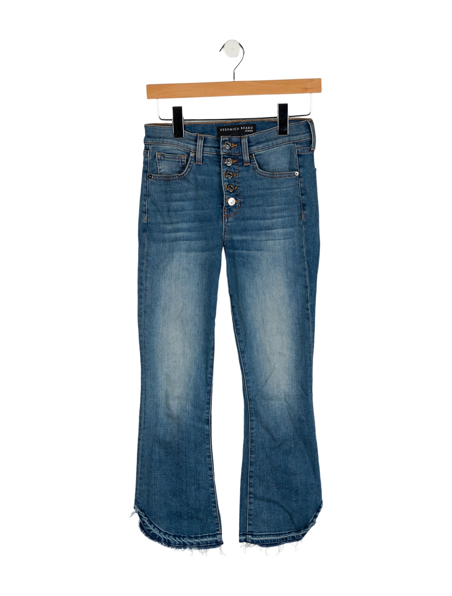 Veronica Beard Mid-Rise Straight Leg Jeans