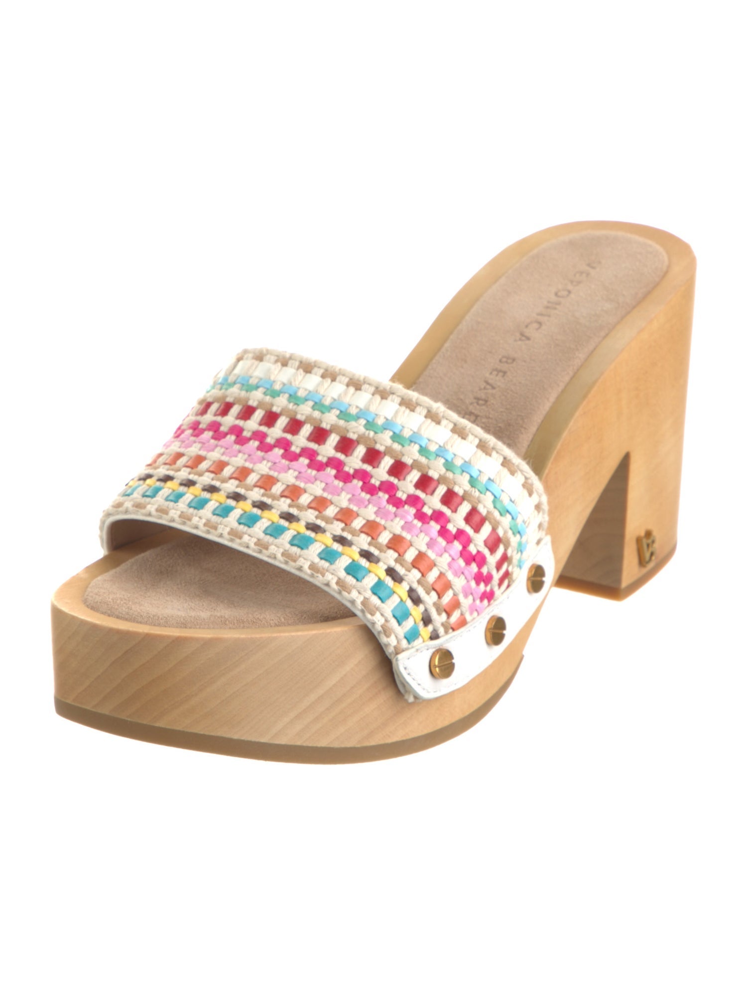 Veronica Beard Leather Printed Slides