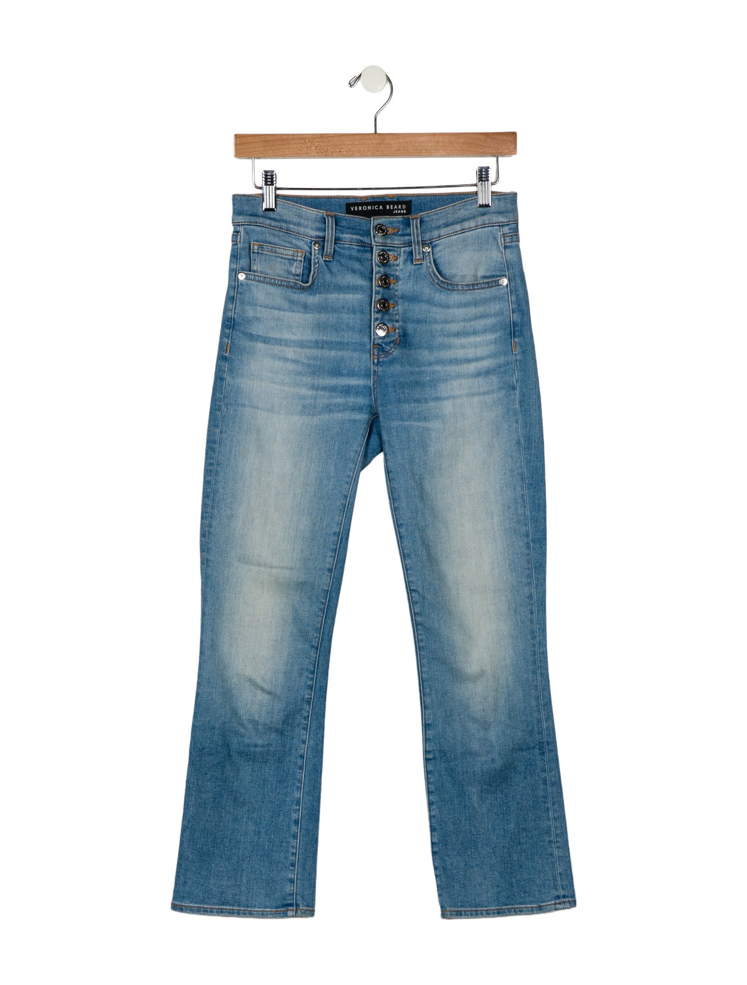 Veronica Beard Mid-Rise Straight Leg Jeans