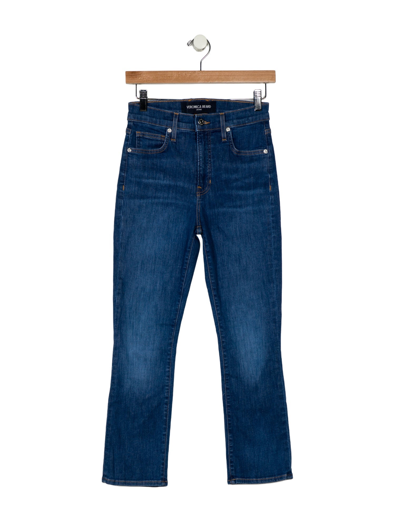Veronica Beard Mid-Rise Straight Leg Jeans