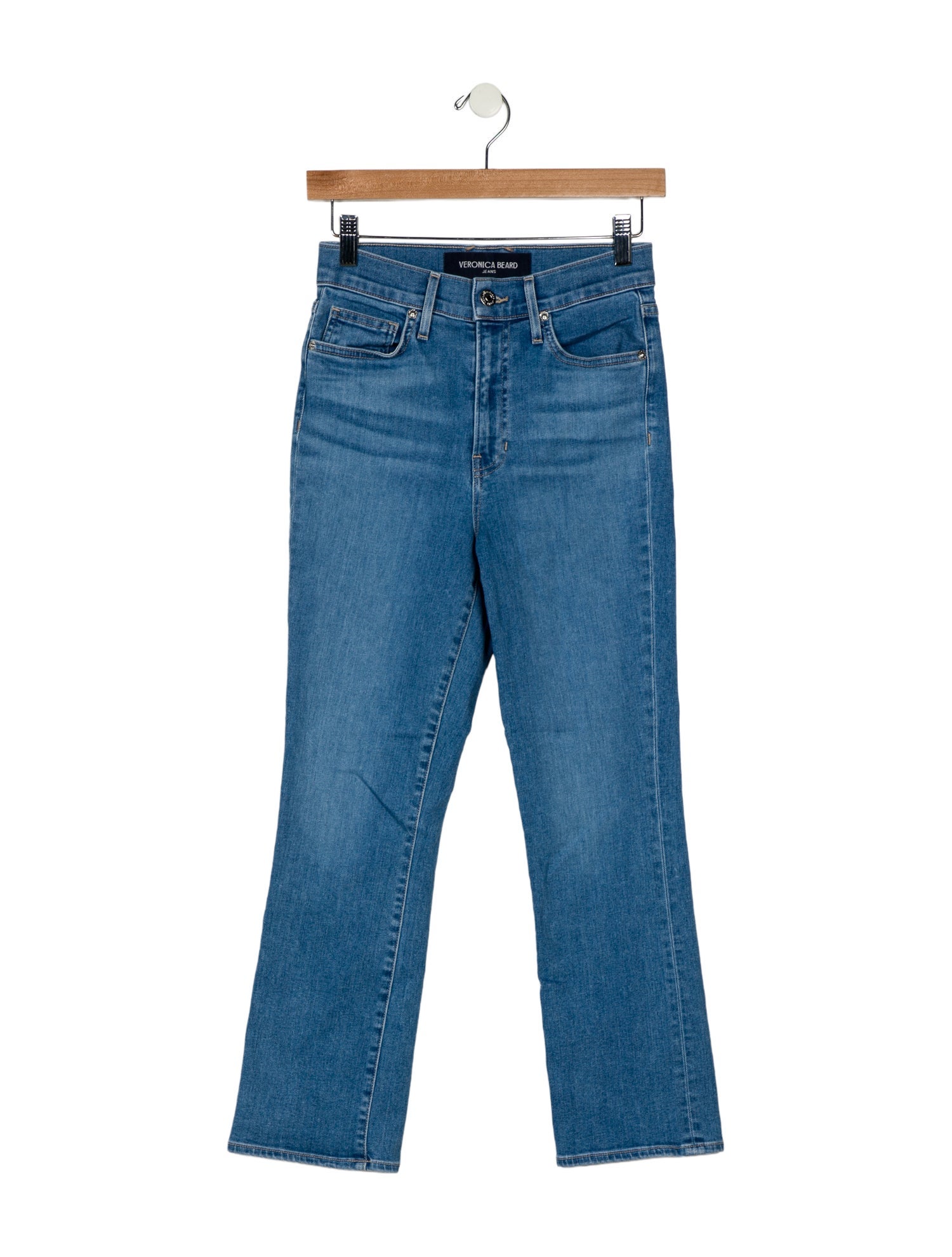 Veronica Beard High-Rise Straight Leg Jeans