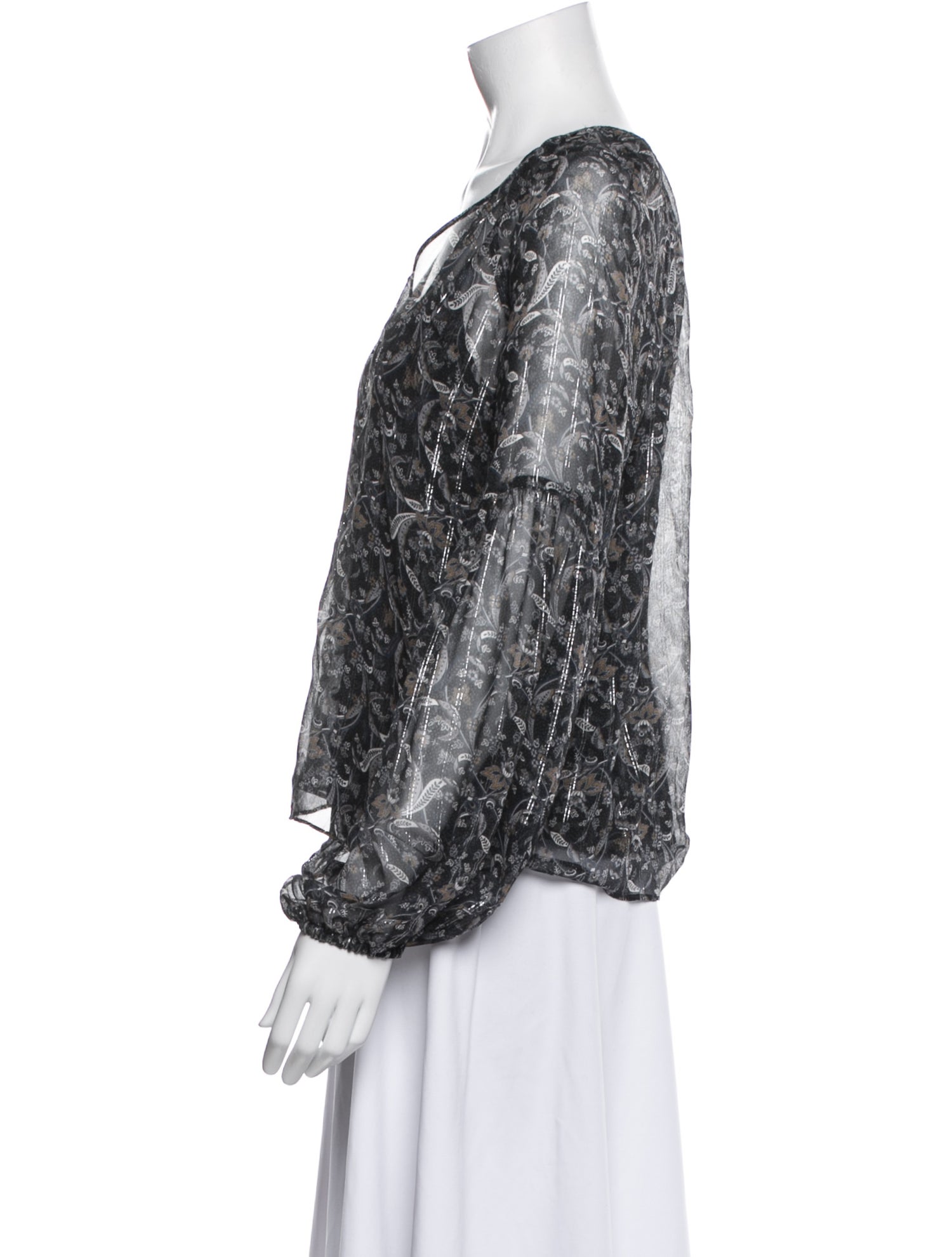 Veronica Beard Silk Printed Blouse