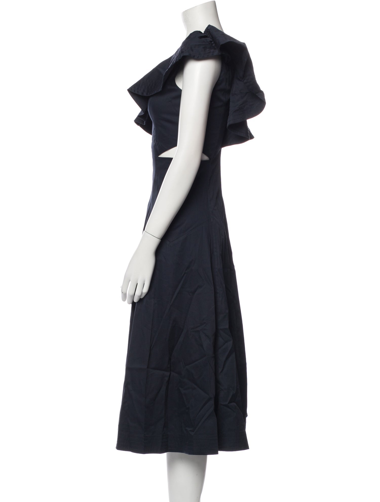 Veronica Beard One-Shoulder Midi Length Dress