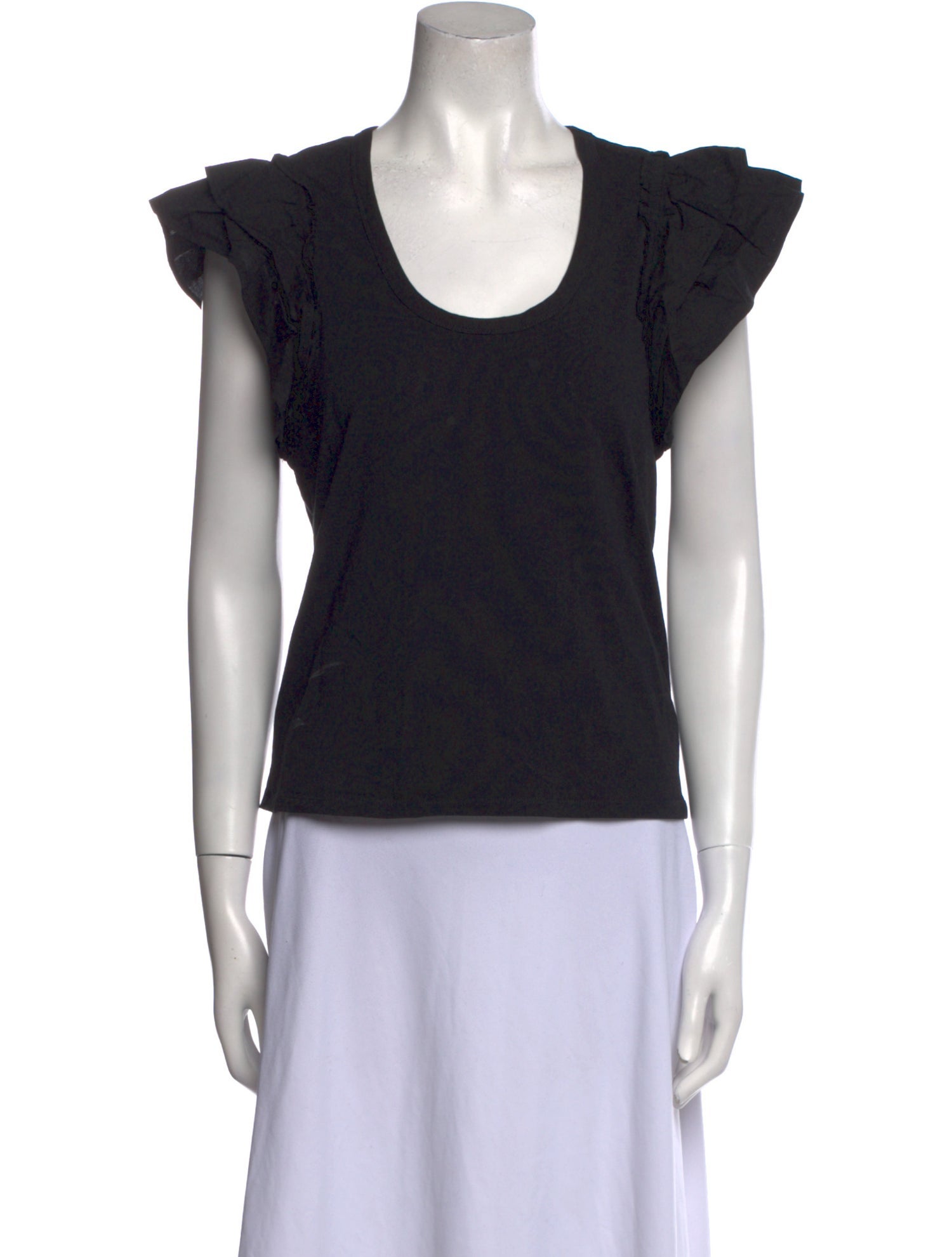 Veronica Beard Scoop Neck Short Sleeve T-Shirt