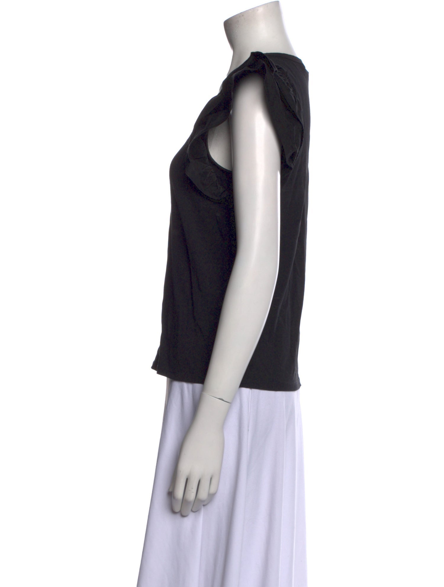 Veronica Beard Scoop Neck Short Sleeve T-Shirt