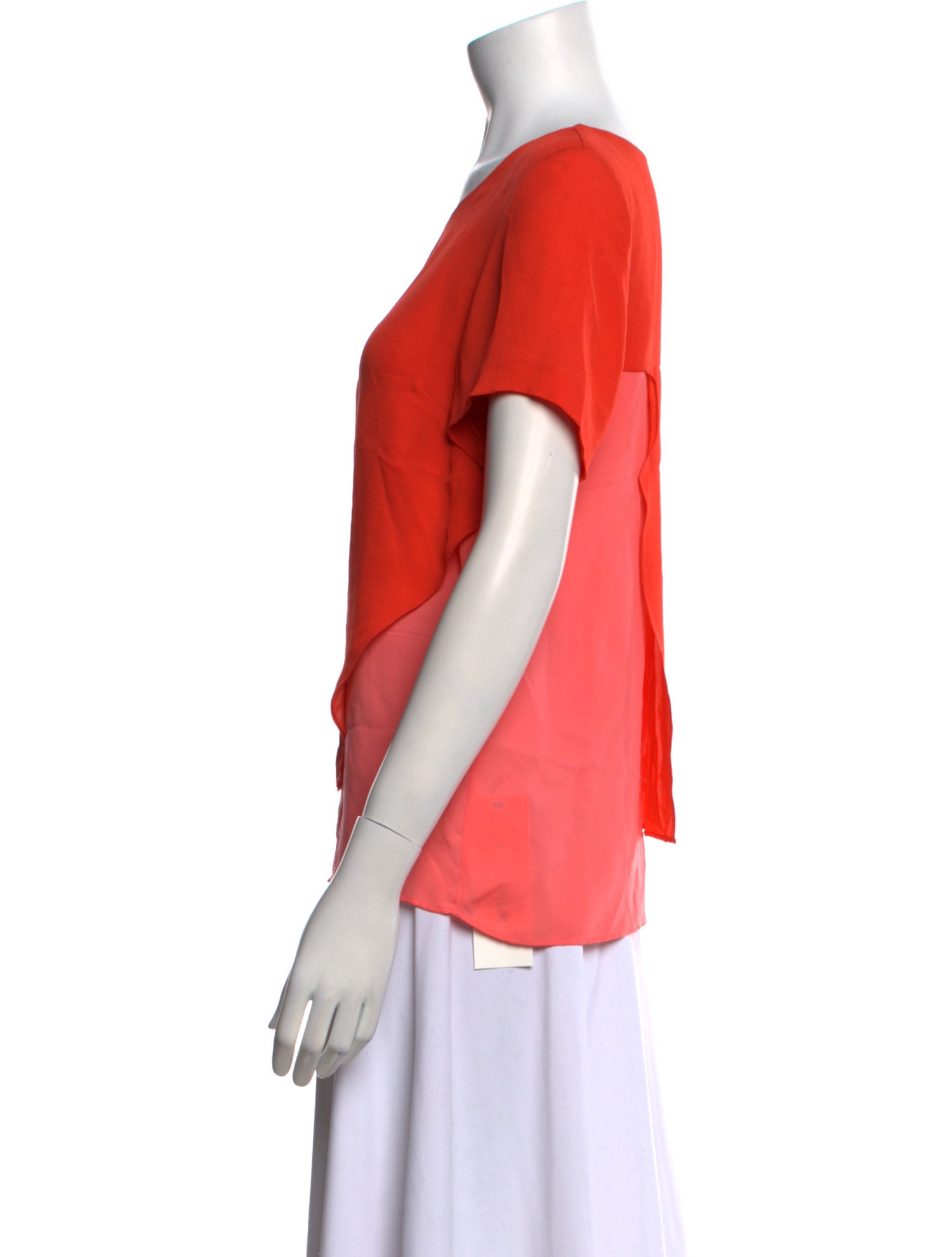 Veronica Beard Silk Scoop Neck T-Shirt