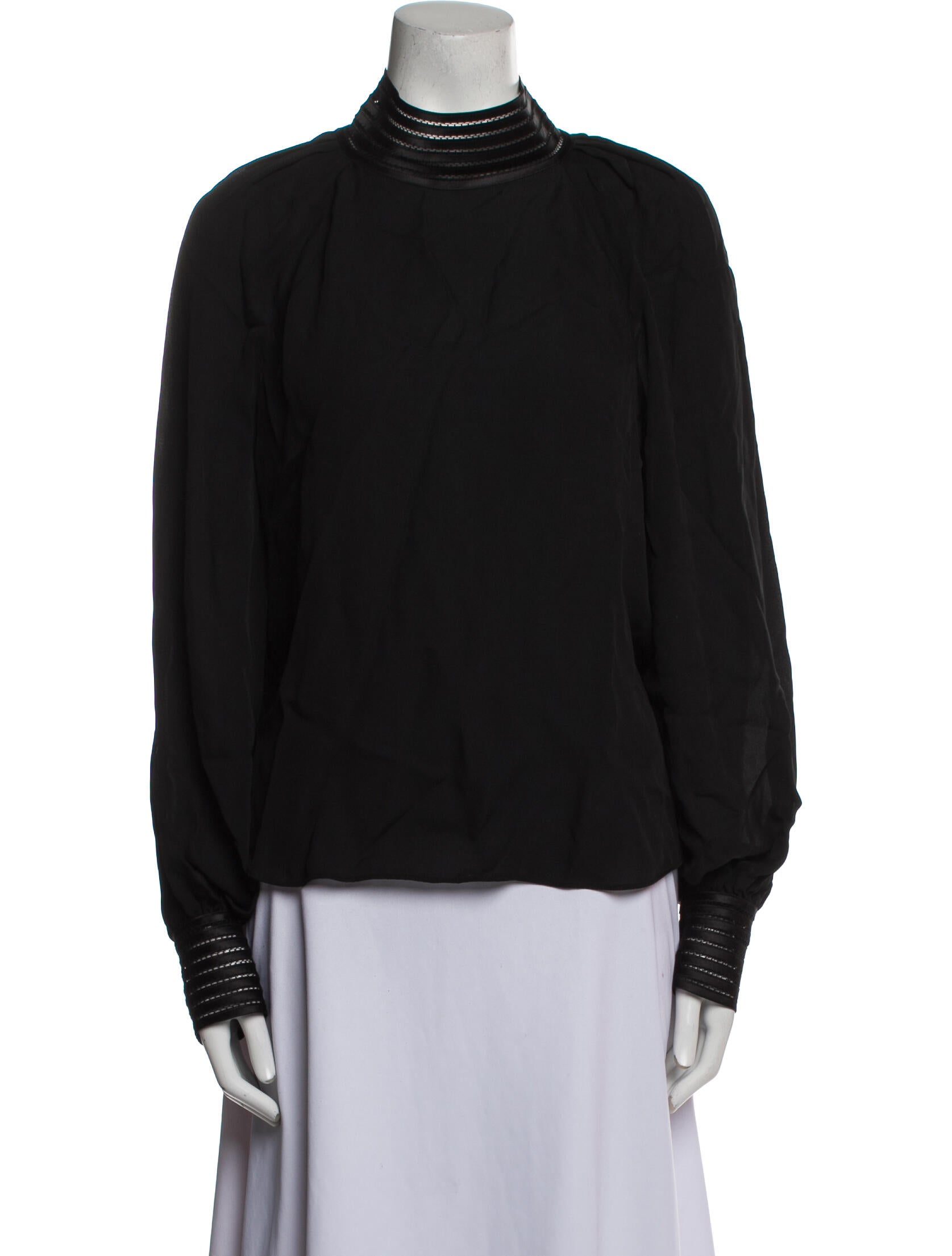 Veronica Beard Silk Mock Neck Blouse