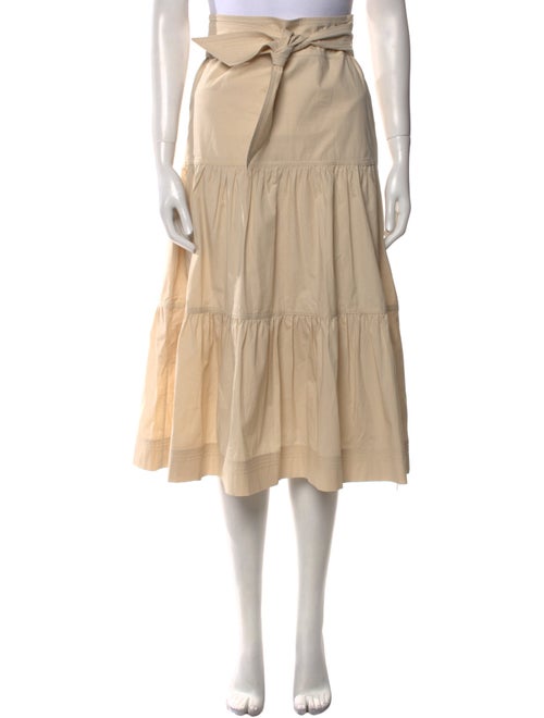 Veronica Beard Ruffle Embellishment Midi Length Skirt