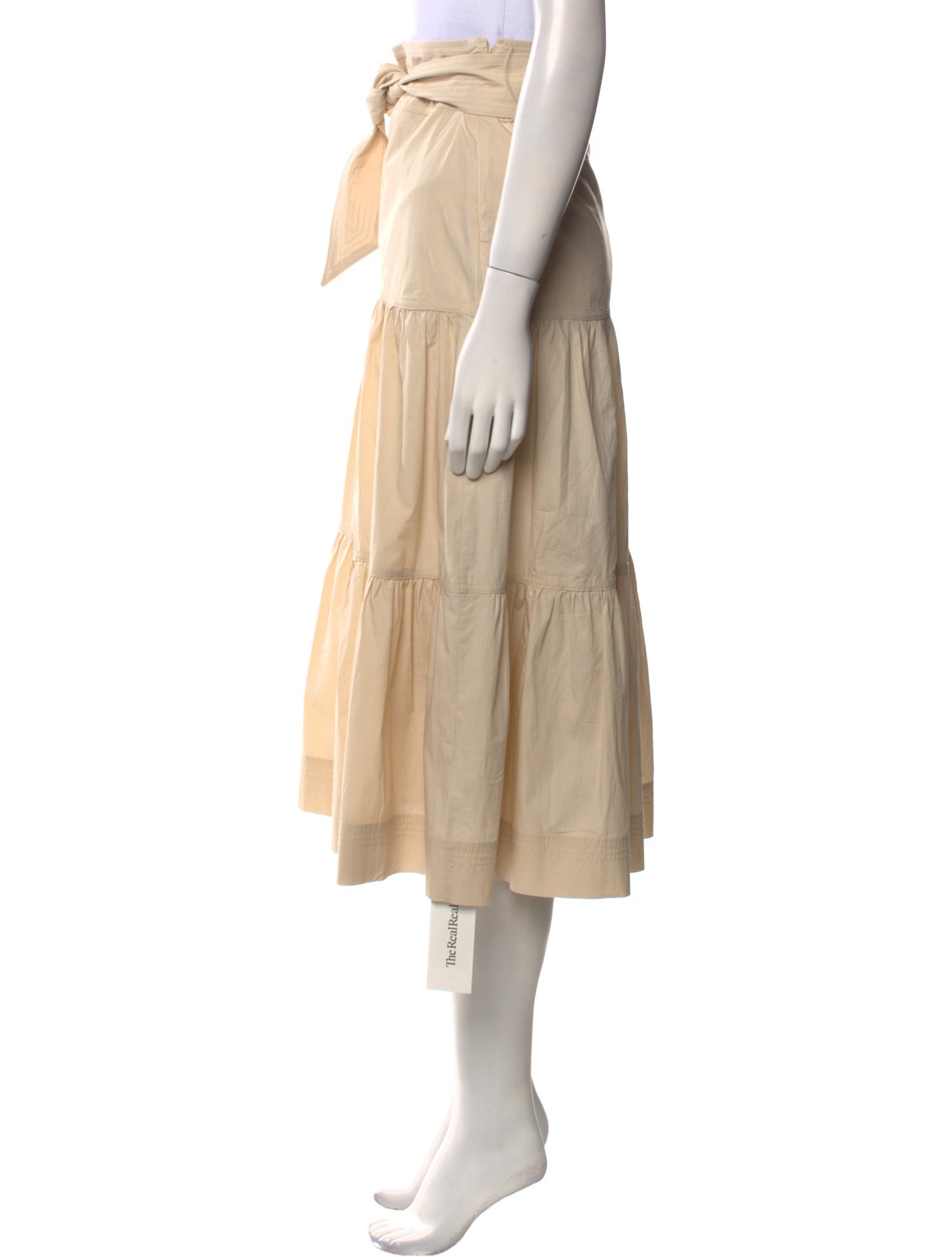 Veronica Beard Ruffle Embellishment Midi Length Skirt