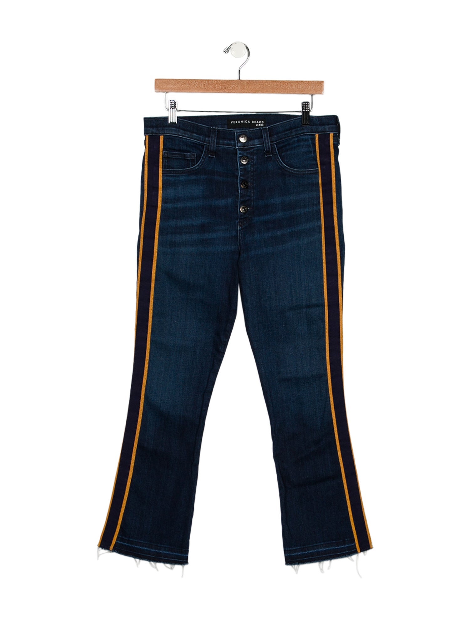 Veronica Beard Mid-Rise Straight Leg Jeans