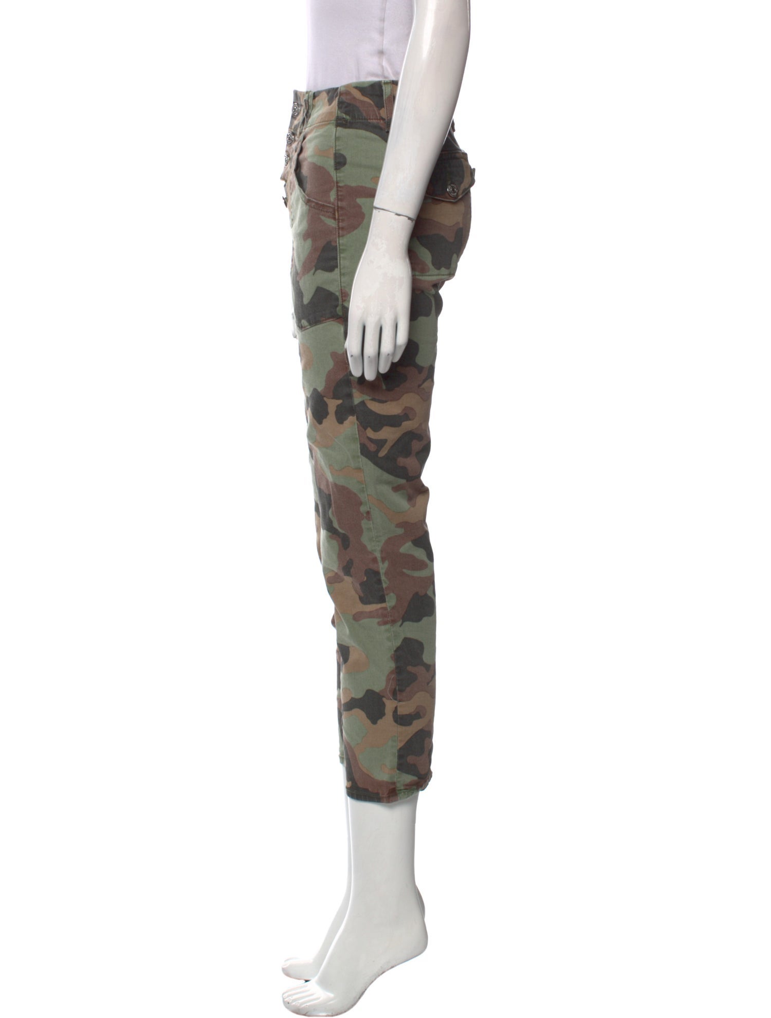 Veronica Beard Camouflage Print Straight Leg Pants