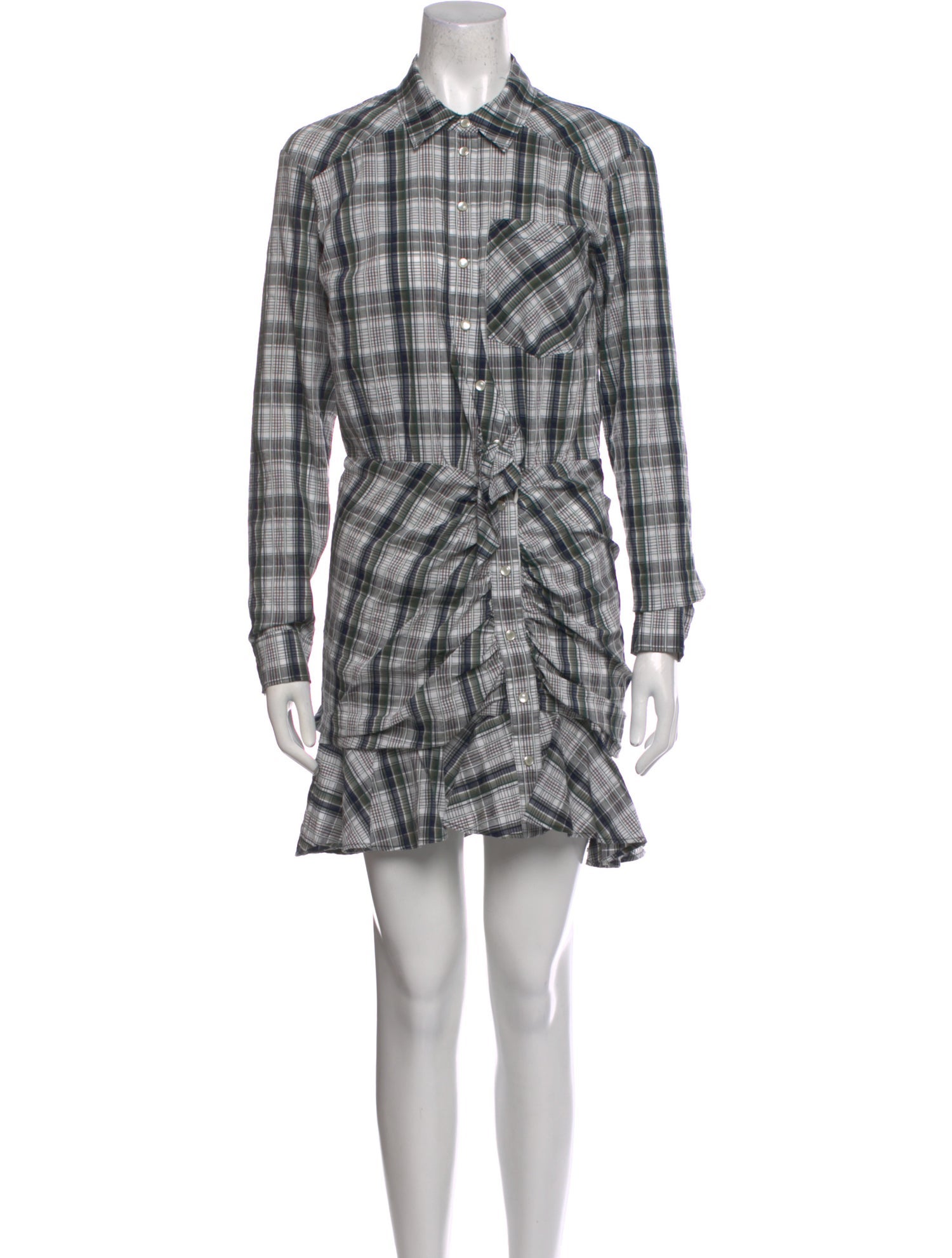 Veronica Beard Plaid Print Mini Dress