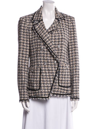 Veronica Beard Plaid Print Blazer