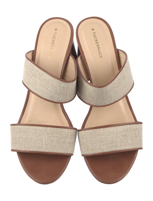 Veronica Beard Leather Colorblock Pattern Slides