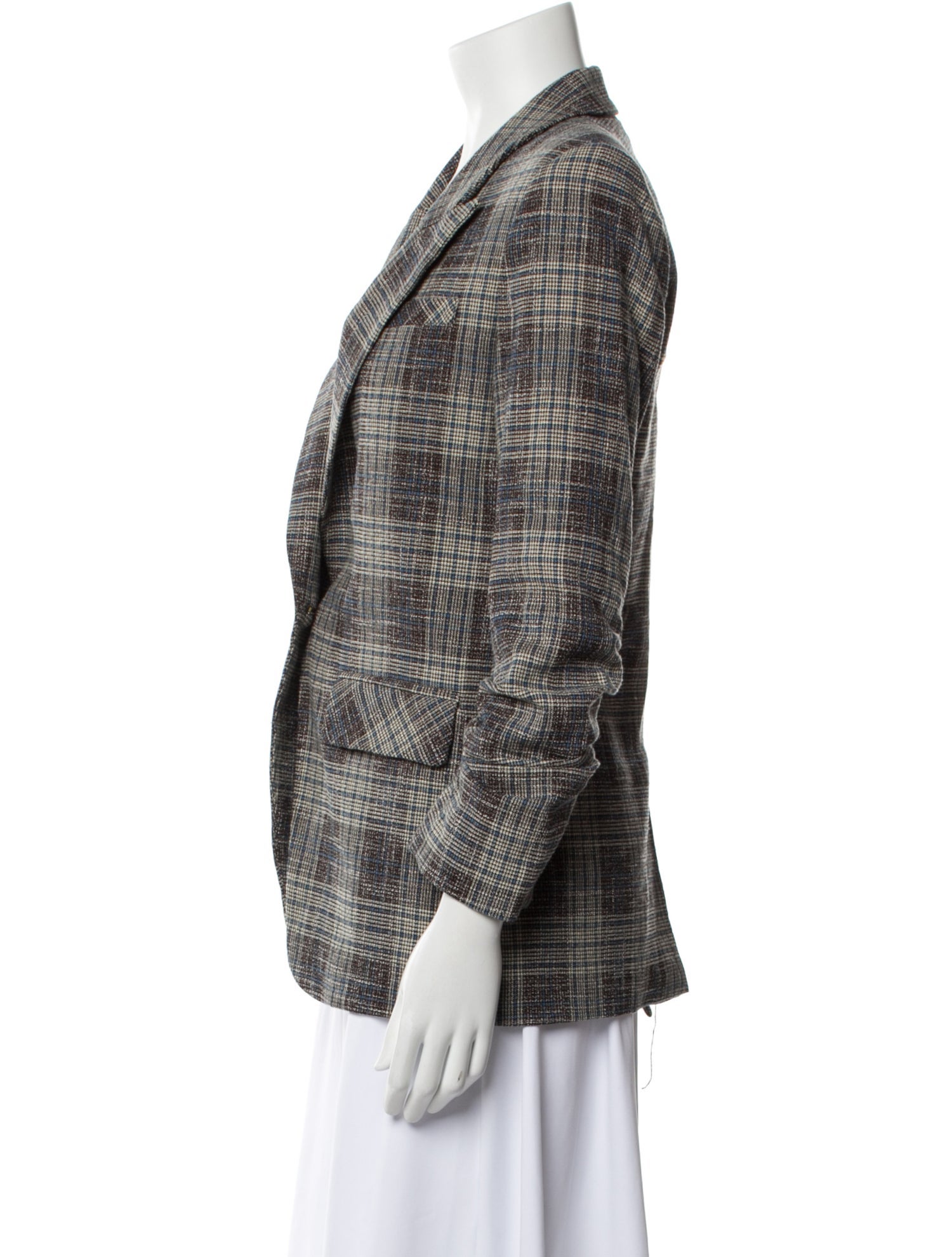 Veronica Beard Plaid Print Blazer