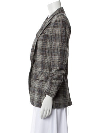 Veronica Beard Plaid Print Blazer