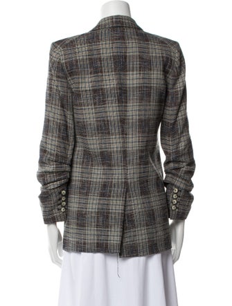 Veronica Beard Plaid Print Blazer