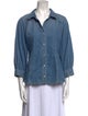 Veronica Beard Three-Quarter Sleeve Button-Up Top