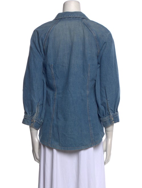 Veronica Beard Three-Quarter Sleeve Button-Up Top